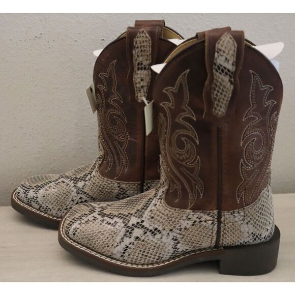 Cody James 43125 Boys' Sz 12D Brown Exotic Python Print Western Boots - Picture 10 of 11